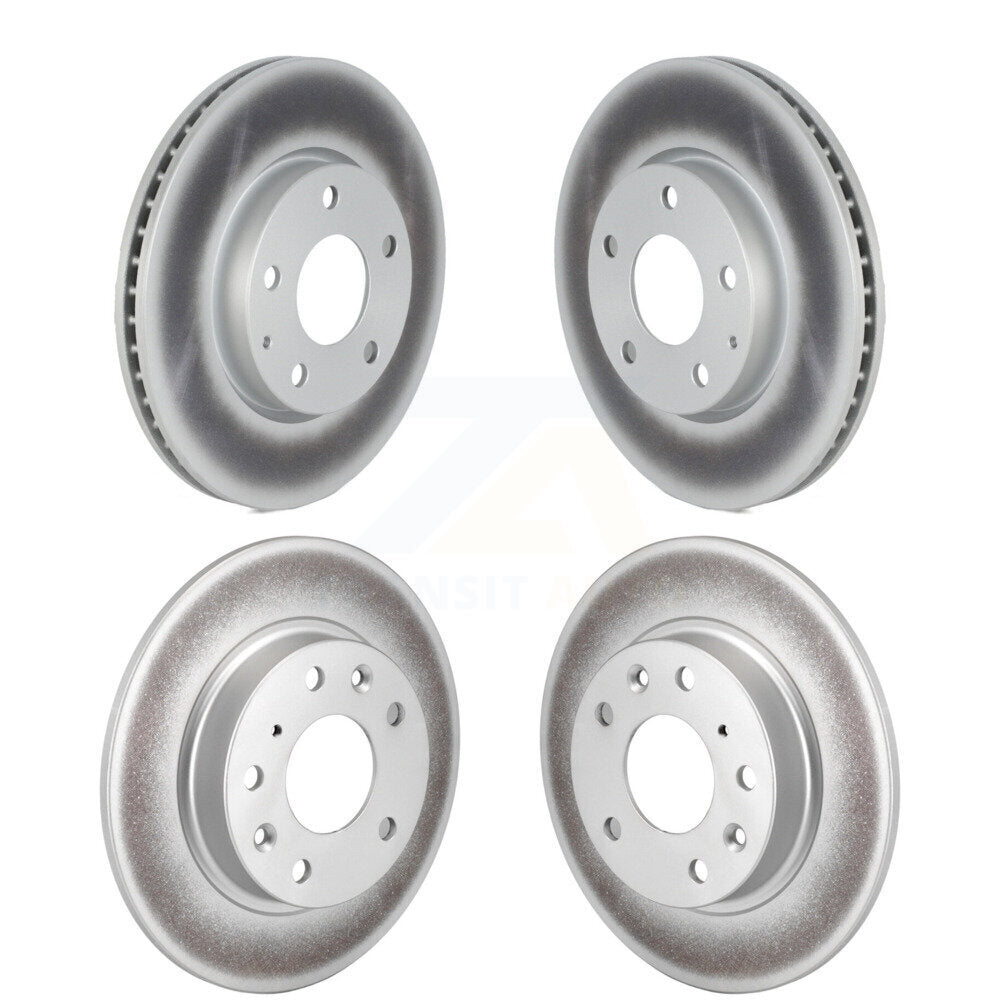 Coated Disc Brake Rotors Front Rear Kit For Mazda 3 Sport FWD