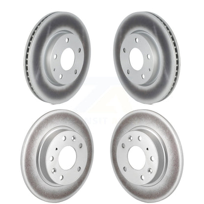 Coated Disc Brake Rotors Front Rear Kit For Mazda 3 Sport FWD