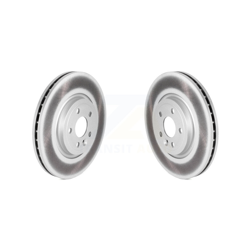 Coated Disc Brake Rotors Front Pair For Jaguar F-Pace Land Rover Range Velar