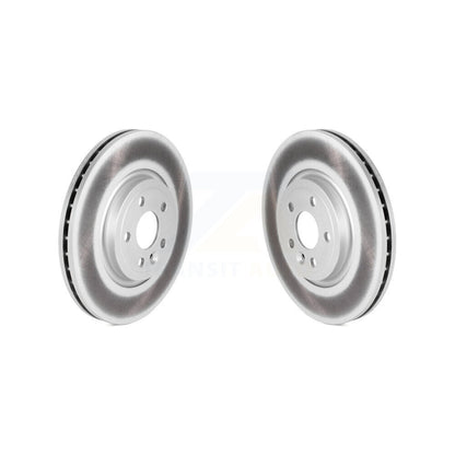 Coated Disc Brake Rotors Front Pair For Jaguar F-Pace Land Rover Range Velar