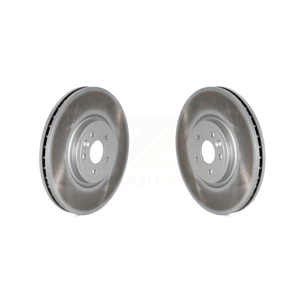 Coated Disc Brake Rotors Front Pair For Jaguar XE XF