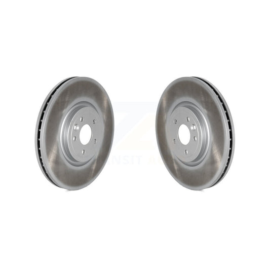 Coated Disc Brake Rotors Front Pair For Jaguar XE XF