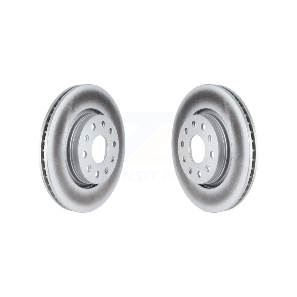 Coated Disc Brake Rotors Front Pair For Jeep Wrangler Gladiator