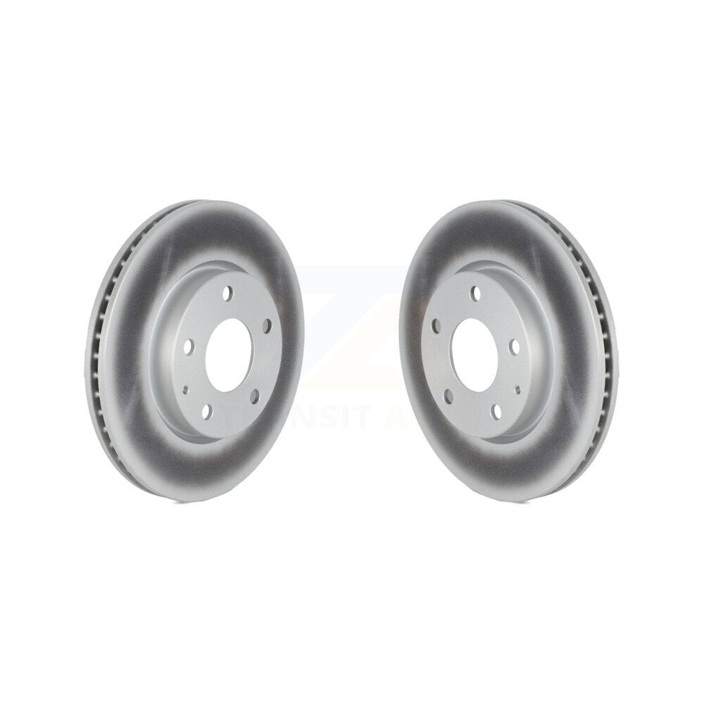 Coated Disc Brake Rotors Front Pair For Mazda 3 Sport FWD