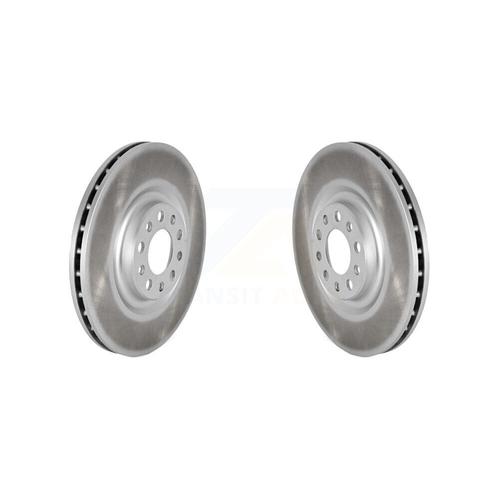 Coated Disc Brake Rotors Front Pair For Alfa Romeo Stelvio Giulia