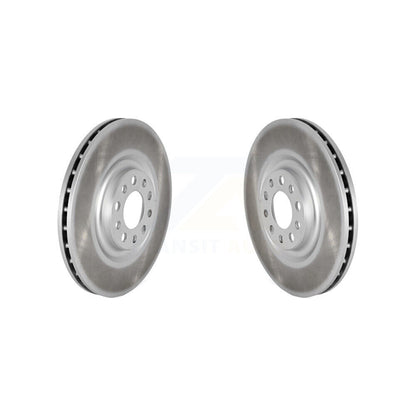 Coated Disc Brake Rotors Front Pair For Alfa Romeo Stelvio Giulia