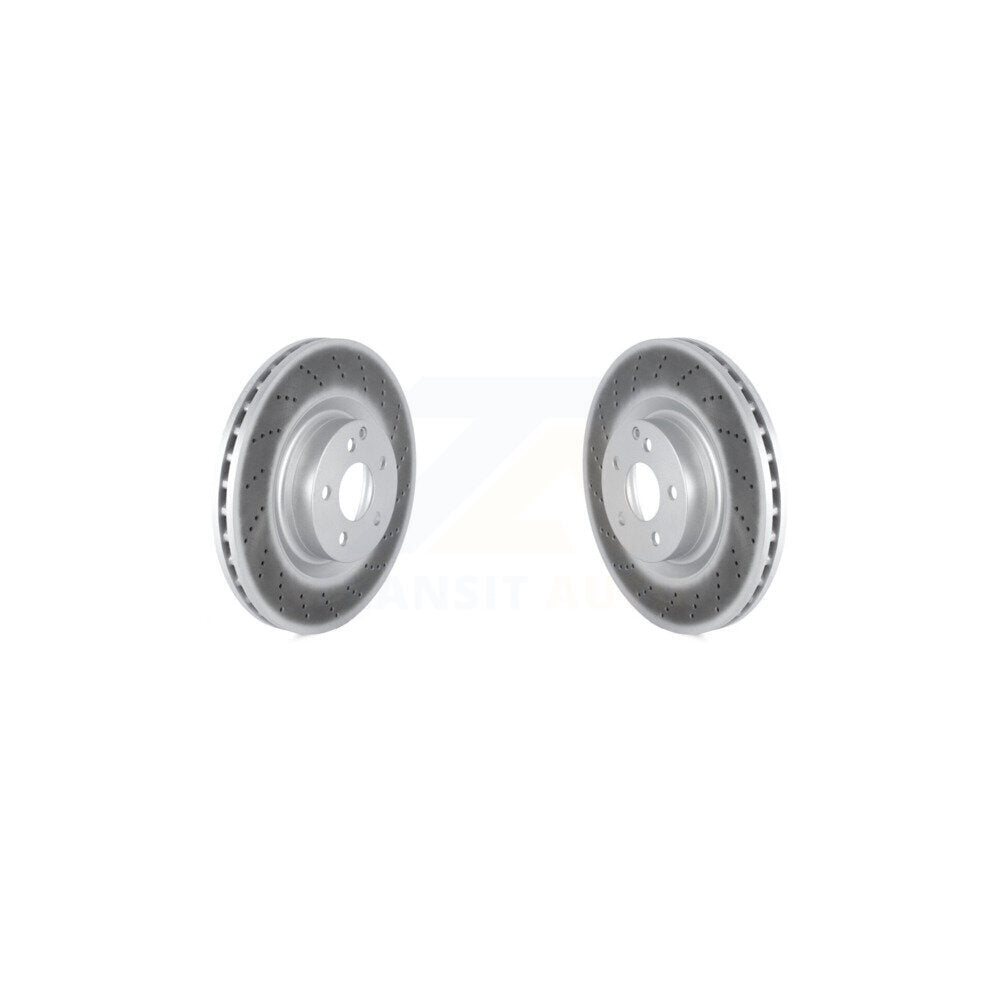 Coated Disc Brake Rotors Front Pair For Mercedes-Benz C250 E400 E550