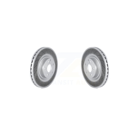 Coated Disc Brake Rotors Front Pair For Mercedes-Benz C250 E400 E550