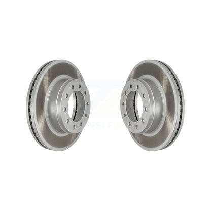 Coated Disc Brake Rotors Front Pair For Ford F-450 Super Duty F-550 F-600