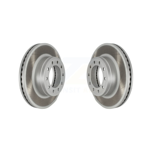 Coated Disc Brake Rotors Front Pair For Ford F-450 Super Duty F-550 F-600