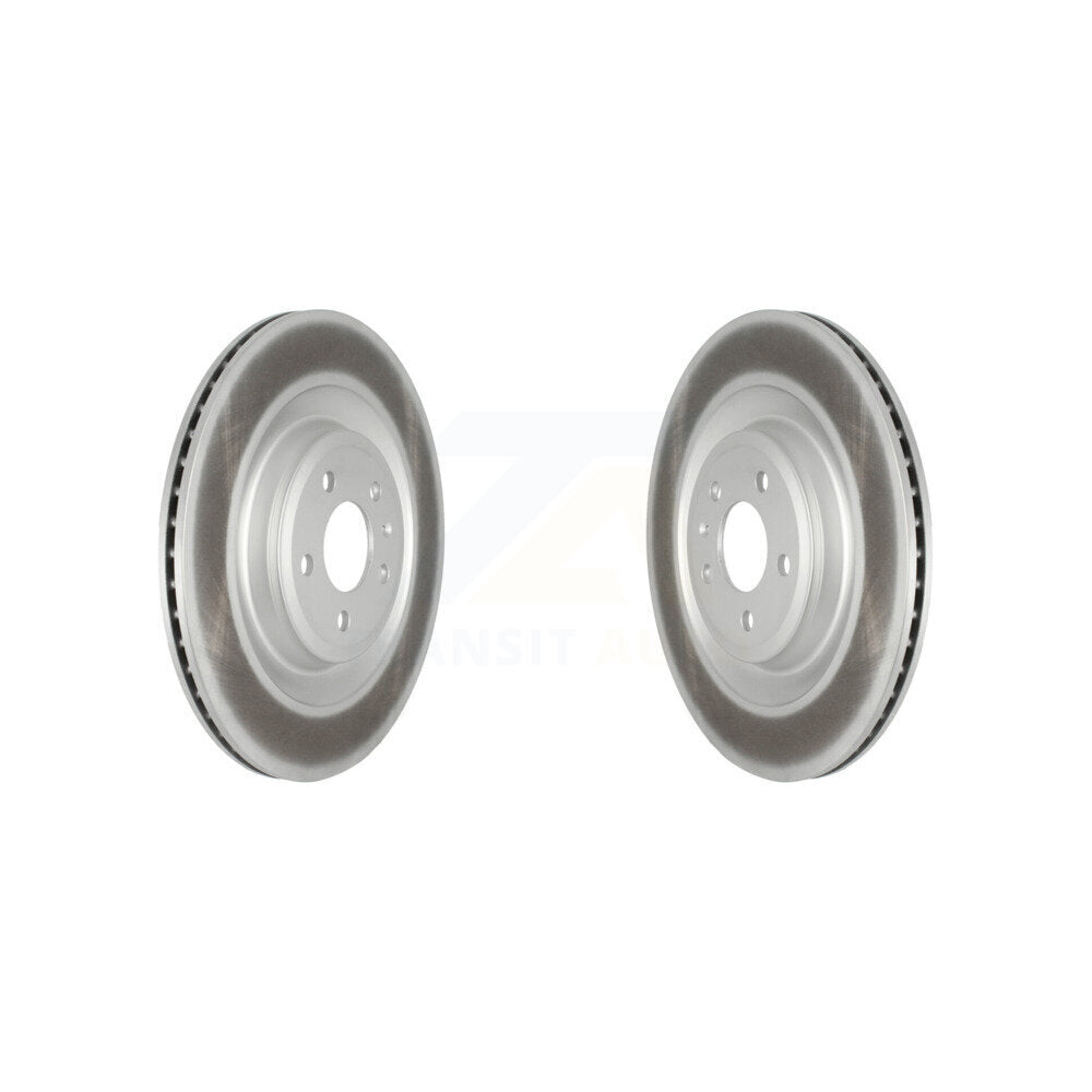 Coated Disc Brake Rotors Rear Pair For Audi A8 Quattro S6 S7 S8