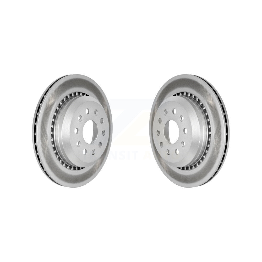Coated Disc Brake Rotors Rear Pair For Jeep Wrangler Gladiator