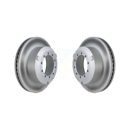 Coated Disc Brake Rotors Rear Pair For Ford F-450 Super Duty F-550 F-600