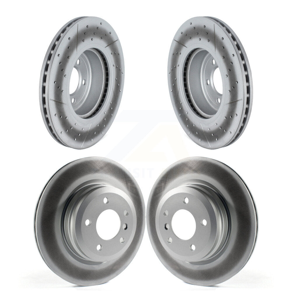 Coated Disc Brake Rotors Front Rear Kit For 2012 BMW 335i Convertible/Coupe