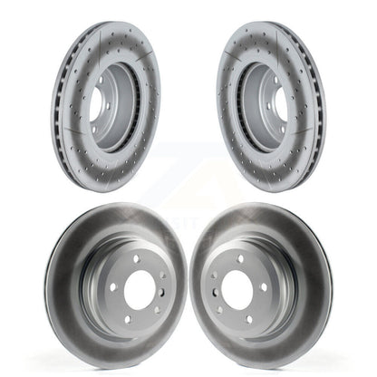 Coated Disc Brake Rotors Front Rear Kit For 2012 BMW 335i Convertible/Coupe