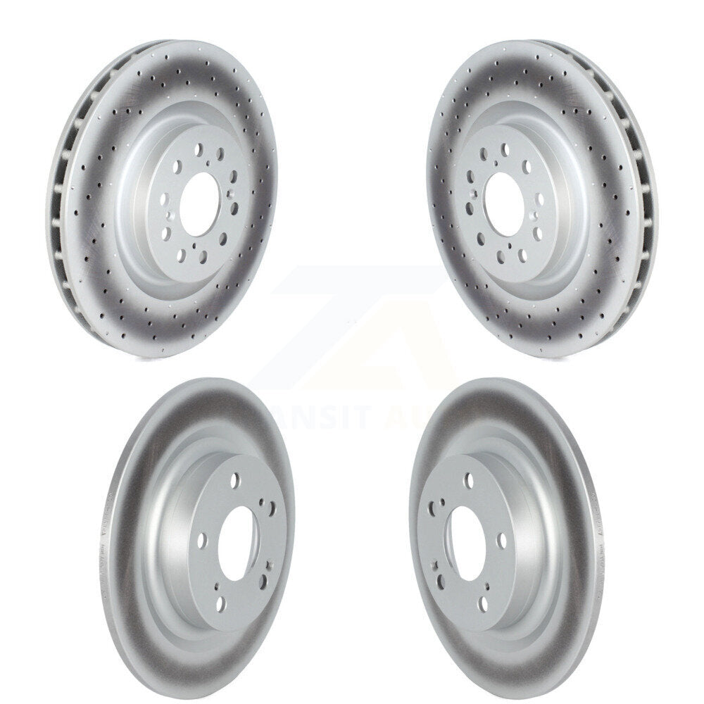 Coated Disc Brake Rotors Front Rear Kit For 2017-2020 Honda Civic Type R