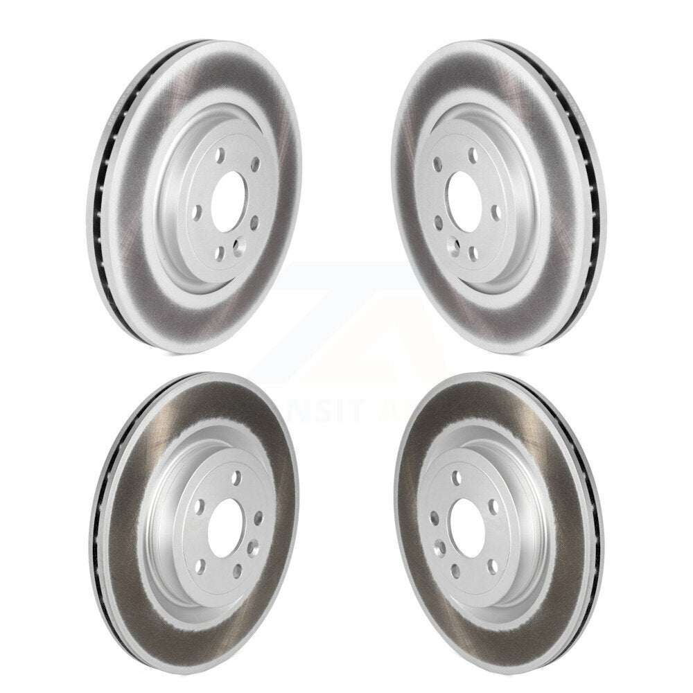 Coated Disc Brake Rotors Front Rear Kit For Jaguar F-Pace