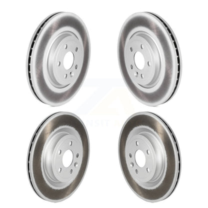 Coated Disc Brake Rotors Front Rear Kit For Jaguar F-Pace