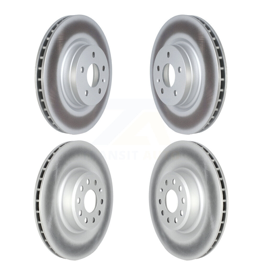 Coated Disc Brake Rotors Front Rear Kit For Tesla S X