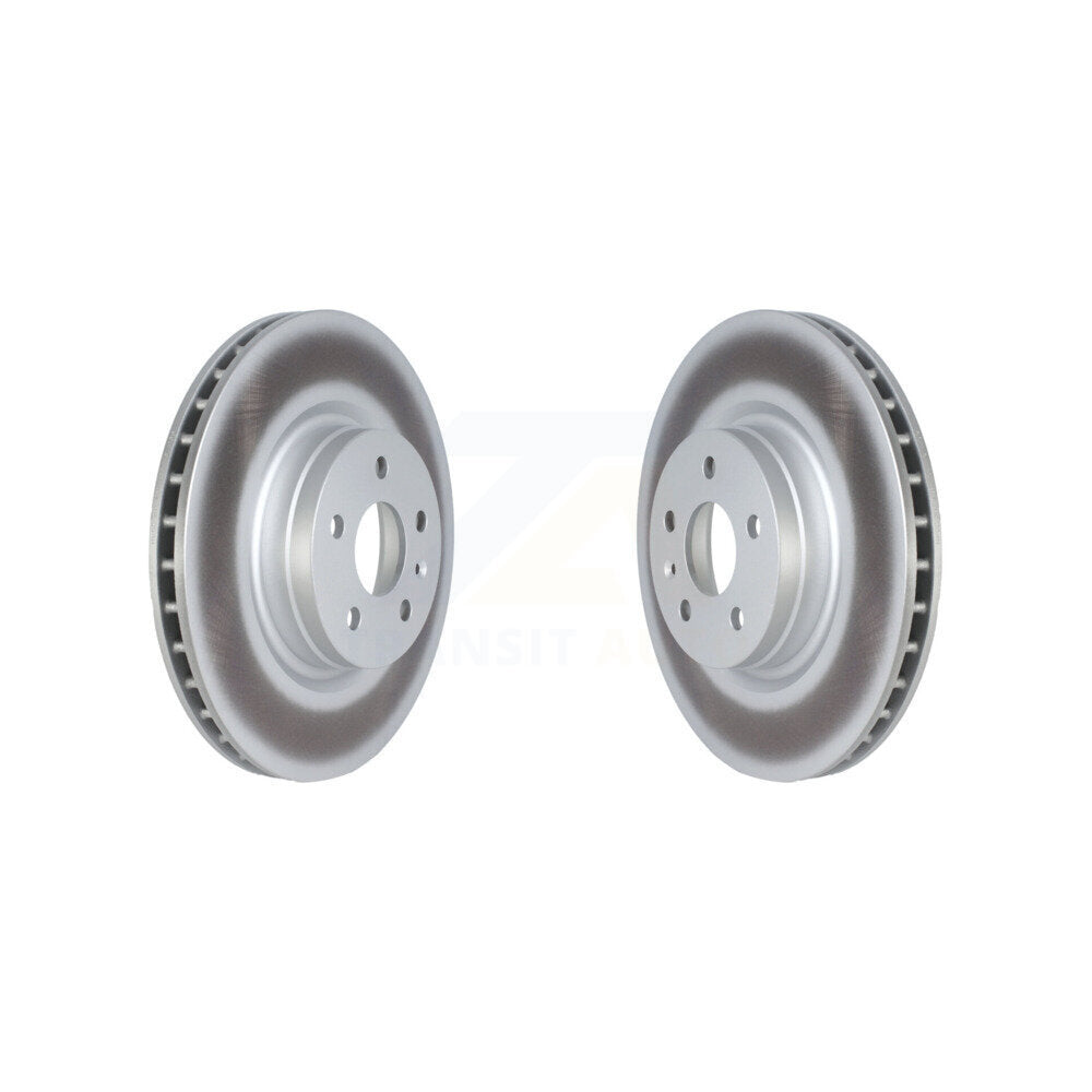 Coated Disc Brake Rotors Front Pair For Tesla S X