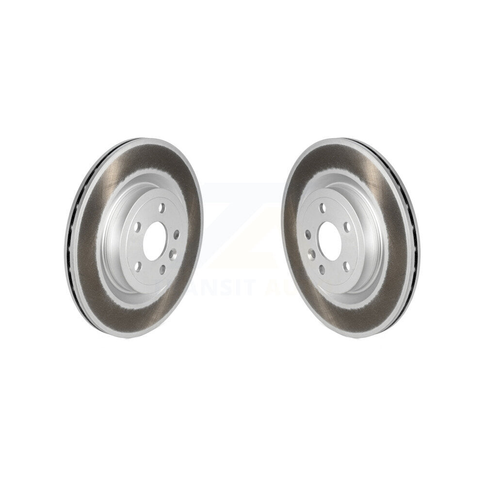 Coated Brake Rotors Rear Pair For Jaguar F-Pace Land Rover Range Velar Discovery