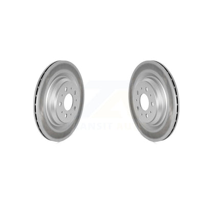 Coat Disc Brake Rotor Rear Pair For 2017-2022 Tesla 3 With Gray Painted Calipers