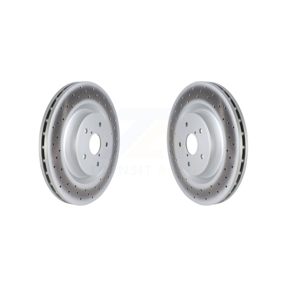 Coated Disc Brake Rotors Front Pair For 2018-2020 Subaru WRX STI