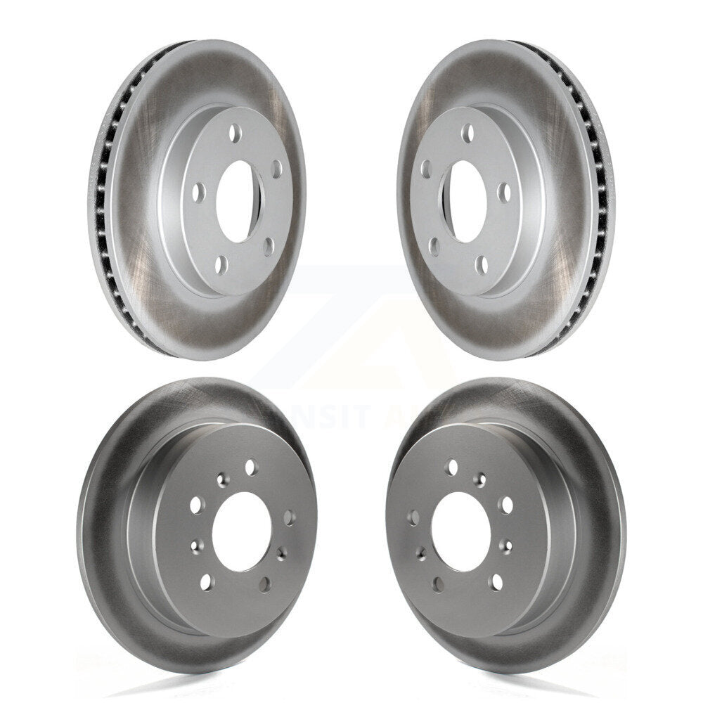 Coated Disc Brake Rotors Front Rear Kit For Pontiac Grand Am Oldsmobile Alero