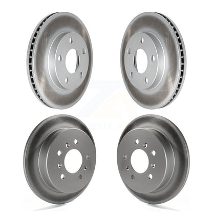 Coated Disc Brake Rotors Front Rear Kit For Pontiac Grand Am Oldsmobile Alero