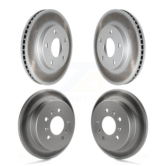 Coated Disc Brake Rotors Front Rear Kit For Pontiac Grand Am Oldsmobile Alero