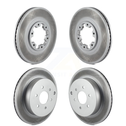 Coated Disc Brake Rotors Front Rear Kit For 2004 Nissan Pathfinder From 08 04