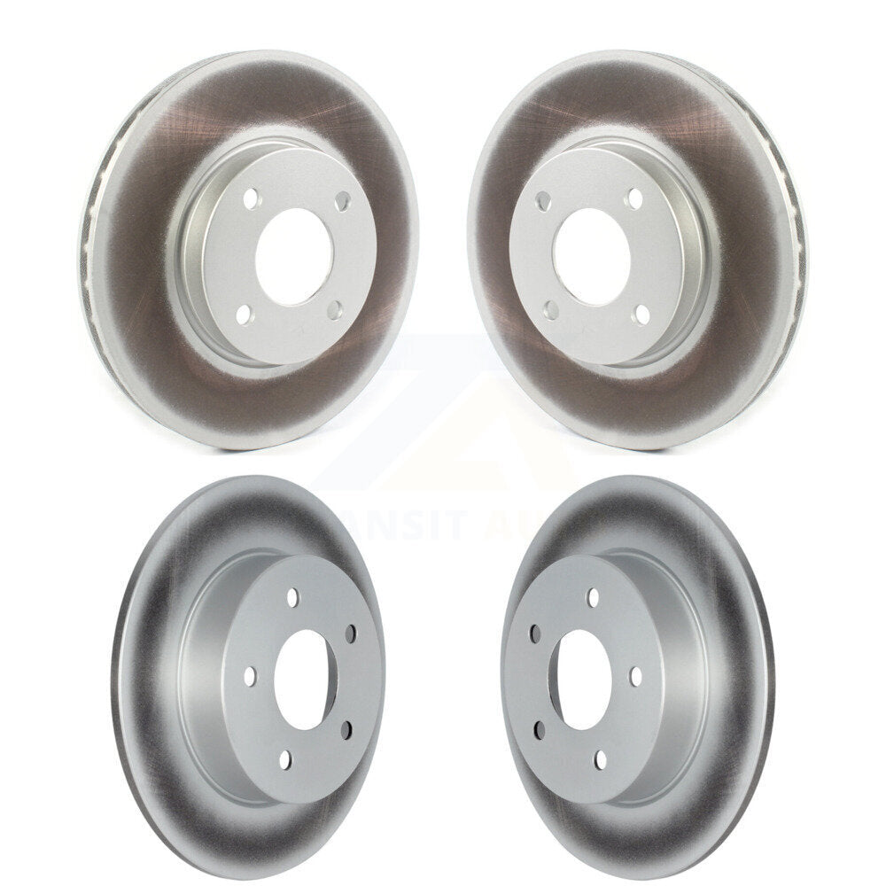Coated Disc Brake Rotors Front Rear Kit For 2021-2025 Nissan Kicks S