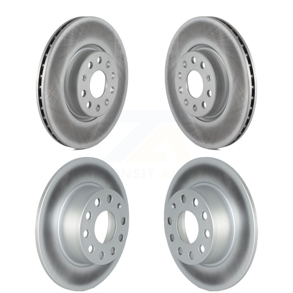 Coated Disc Brake Rotors Front Rear Kit For 2022-2023 Volkswagen Taos FWD