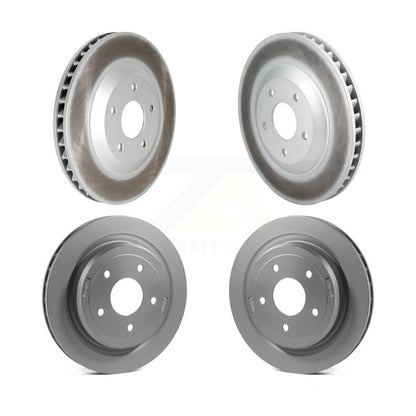 Coated Disc Brake Rotors Hub Front Rear Kit For Cadillac XLR Naturally Aspirated
