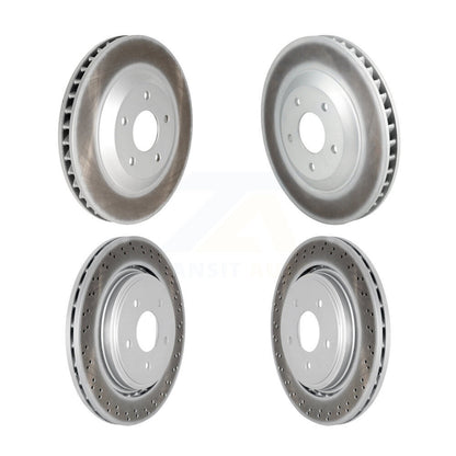 Coated Brake Rotor Front Rear Kit For 2008-2009 Cadillac XLR Naturally Aspirated