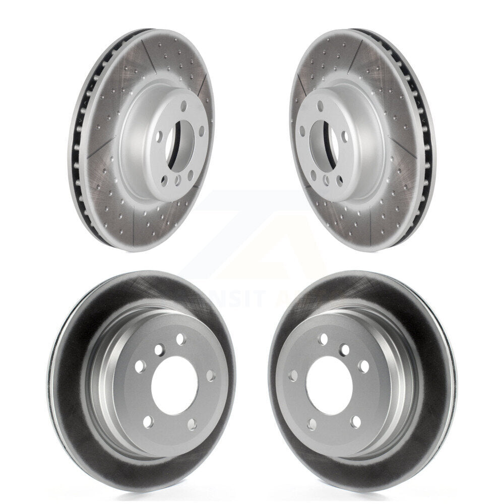 Coat Brake Rotors Front Rear Kit For 13 BMW 328i With 340mm Diameter Rotor