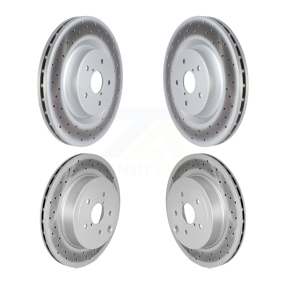 Coated Disc Brake Rotors Front Rear Kit For 2018-2020 Subaru WRX STI