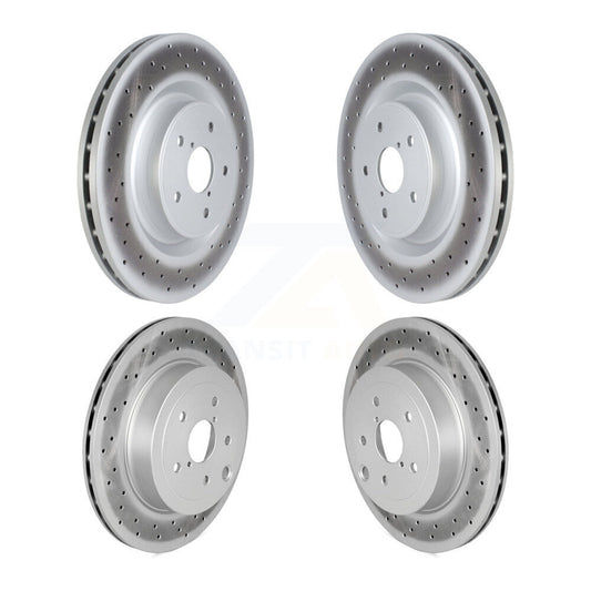 Coated Disc Brake Rotors Front Rear Kit For 2018-2020 Subaru WRX STI