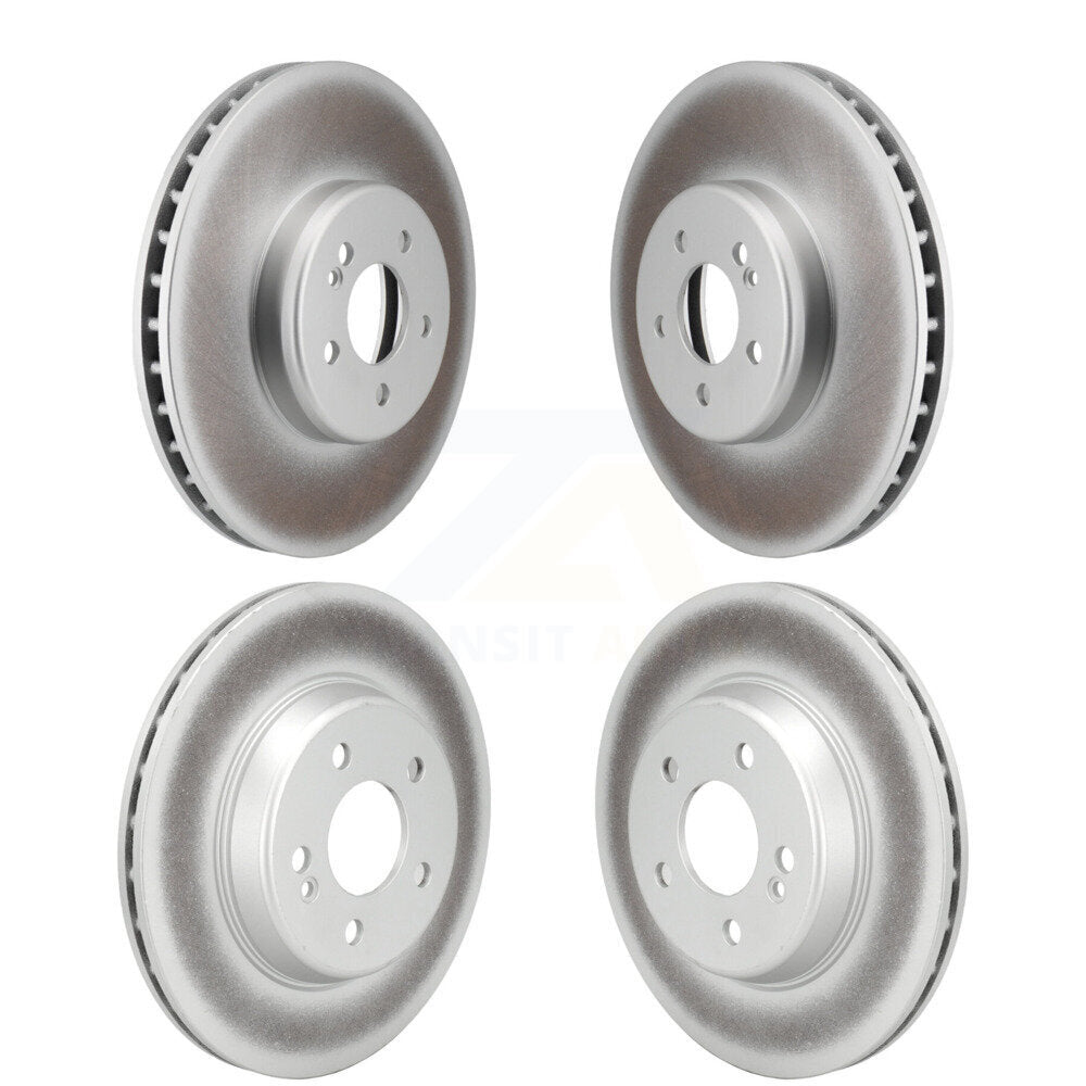 Coated Disc Brake Rotors Front Rear Kit For Mercedes-Benz C300 C400 C350e