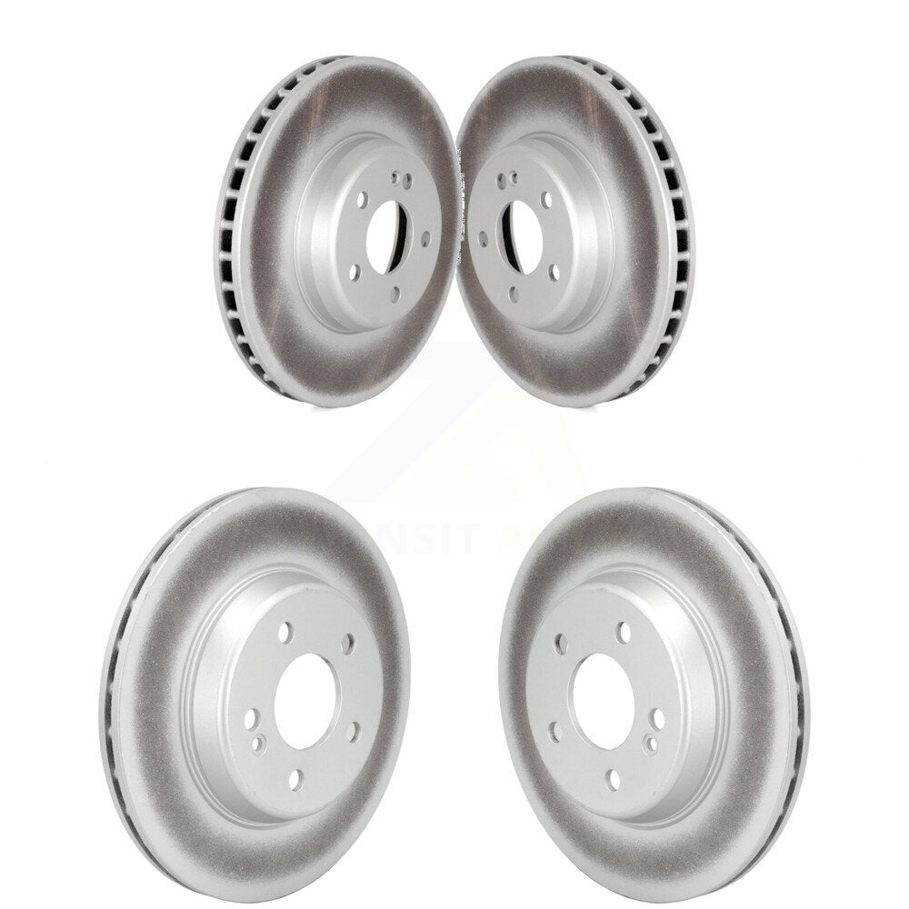 Coated Brake Rotors Front Rear Kit For Mercedes-Benz E300 Without Sport Package