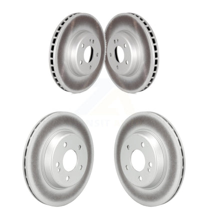 Coated Brake Rotors Front Rear Kit For Mercedes-Benz E300 Without Sport Package