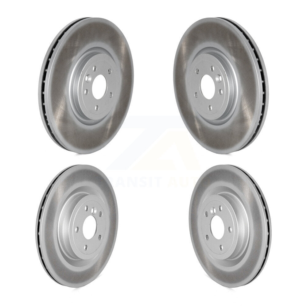 Coated Disc Brake Rotors Front Rear Kit For Jaguar XE XF
