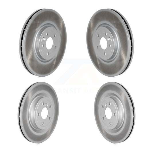 Coated Disc Brake Rotors Front Rear Kit For Jaguar XE XF