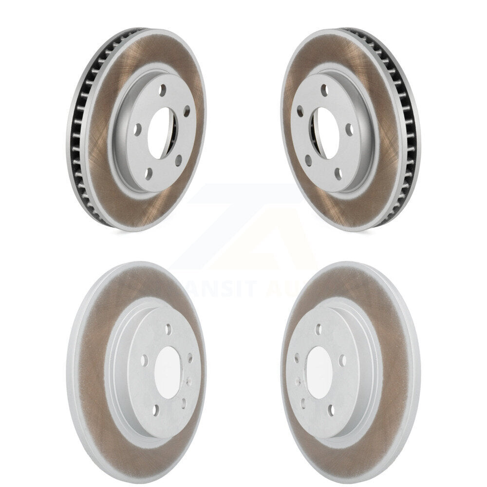 Coated Disc Brake Rotors Front Rear Kit For 2005 Pontiac Montana SV6 with FWD