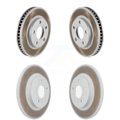 Coated Disc Brake Rotors Front Rear Kit For 2005 Pontiac Montana SV6 with FWD