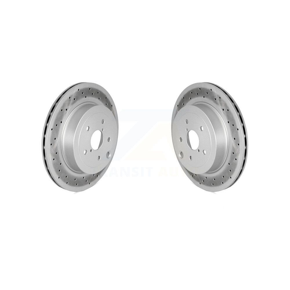 Coated Disc Brake Rotors Rear Pair For 2018-2021 Subaru WRX STI