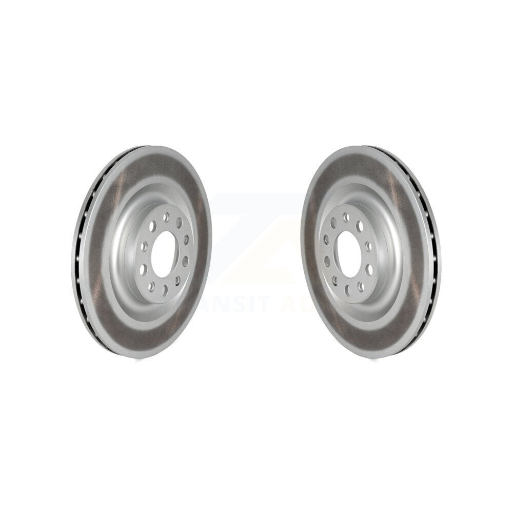 Coated Disc Brake Rotors Rear Pair For Alfa Romeo Stelvio Giulia