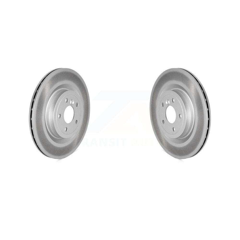 Coated Disc Brake Rotors Rear Pair For Jaguar XE XF