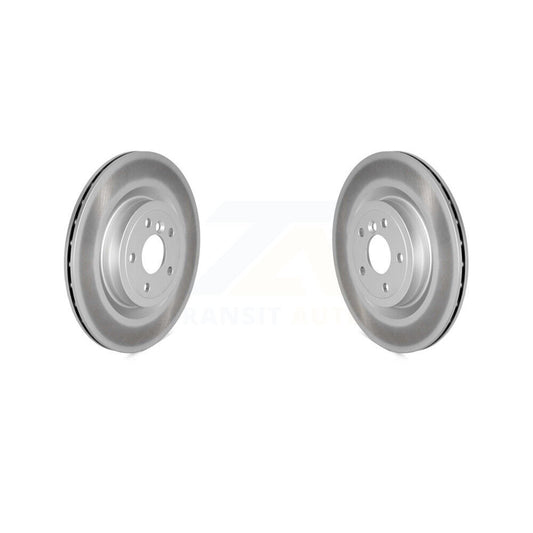 Coated Disc Brake Rotors Rear Pair For Jaguar XE XF
