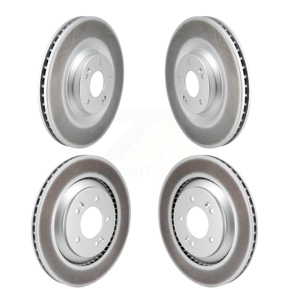 Coated Disc Brake Rotors Front Rear Kit For Hyundai Veloster N